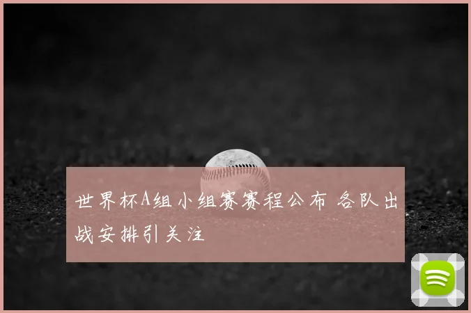 世界杯A组小组赛赛程公布 各队出战安排引关注
